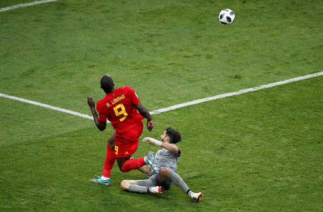 afp.18.06.18. - Belgium–Panama világbajnoki csoportmérkőzés. Lukaku második gólja