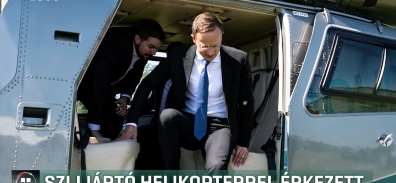 Instead of an hour and a half by car, Péter Szijjártó went to a helicopter program