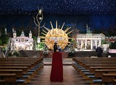 A huge coronavirus got behind little Jesus in a church in Germany