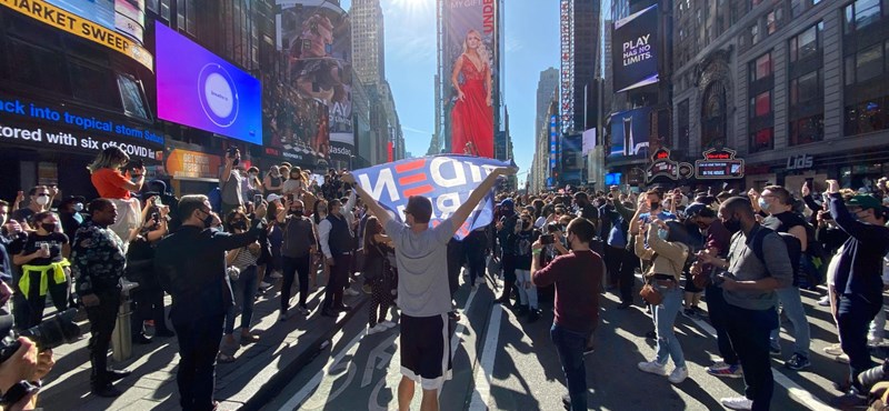 Crowds celebrate Biden's victory across America