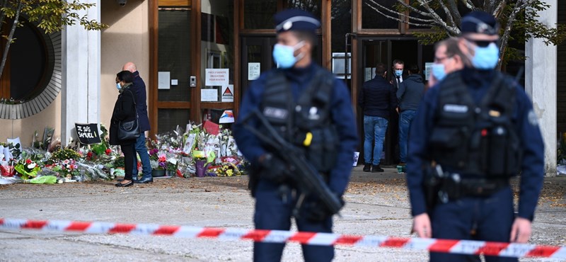 Four students from the school of the beheaded French teacher were also arrested