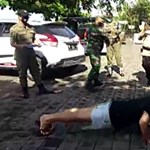 Balin utcai fekvőtámasszal büntetik azt, aki nem hord maszkot